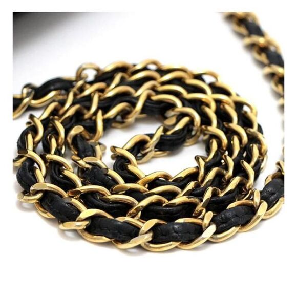 Chanel Matelasse Chain Shoulder Bag Fringe Black Leather - Picture 6 of 7